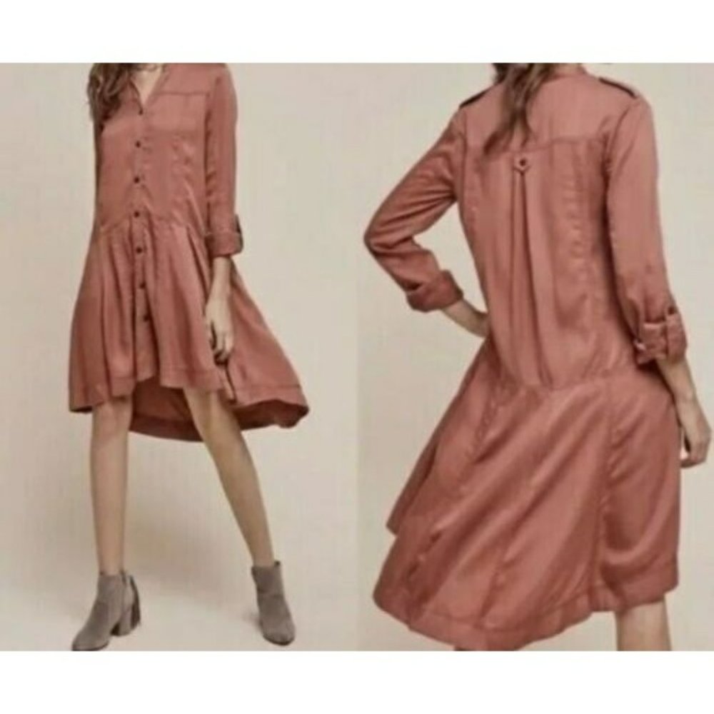 Holding Horses Anthropologie Size 8 Mariona Shirt Dress Cowgirl BOHO Oversized